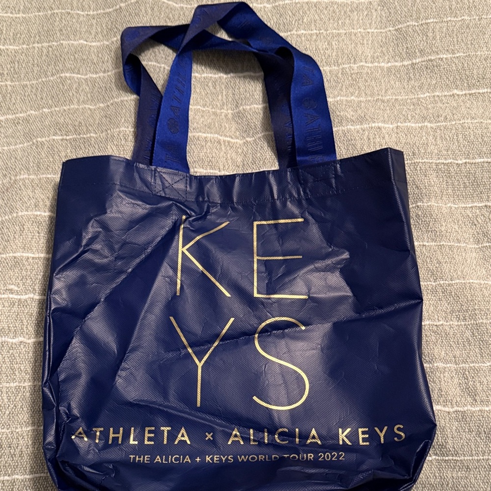Athleta x Alicia Keys Navy Tote Bag from world tour 2022